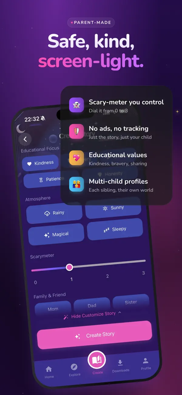 Parental controls including the Scarymeter