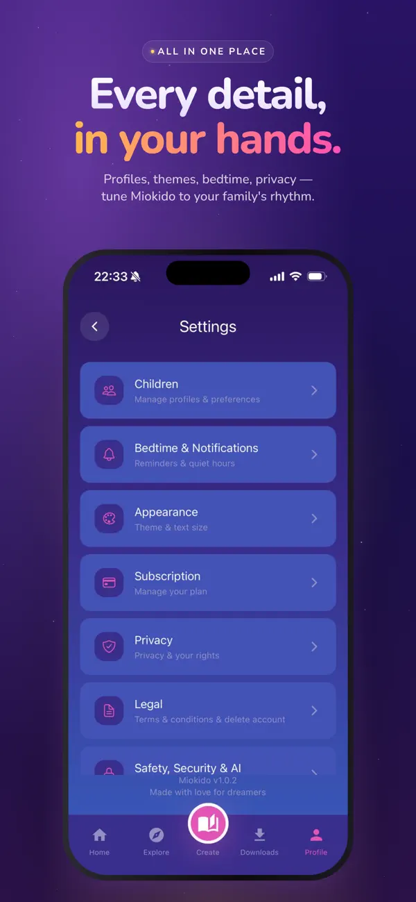 Story settings and preferences
